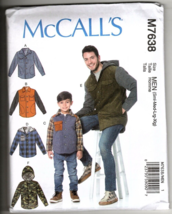 McCall&#39;s M7638 Mens S to XL Hooded Jacket Uncut Sewing Pattern New - £10.93 GBP