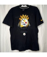 Pittsburgh Steelers Nike S/S T-Shirt Adult L Black NFL Steelers Gloves P... - $14.84