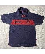FCB Barrcelona Polo Shirt Men’s Medium Blue Mes Que Un Club Shirt Sleeve - $25.00