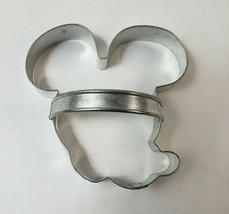 Vintage Mickey Mouse Head Cookie Cutter 1950&#39;s Tin Metal Disney - Made in USA - £8.59 GBP
