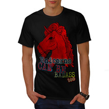 Red Badass Unicorn Shirt Rebel Horse Men T-shirt - £10.16 GBP