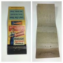 Vintage Headlight Brand Overalls  Match Book Levy’s Star Store - £8.79 GBP