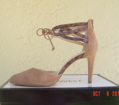 New Nine West Beige Brown Suede Leather Pumps Size 8 M Size 8.5 M $89 - £55.94 GBP
