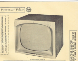 1956 RAYTHEON C-214-B TELEVISION Tv Photofact MANUAL UM-211-M C-216-B M-... - $9.89