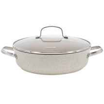 Korkmaz Granita 3.5 Liter Aluminum Nonstick Low Casserole in Tan - $118.49