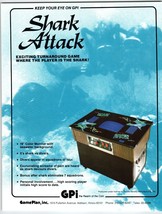 Shark Attack Arcade Flyer Original Sitdown Promo Art Killer Sharks 8.5&quot; x 11&quot; - £34.75 GBP