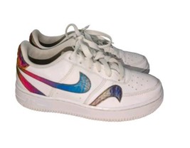 Nike Kids Air Force 1 Misplaced Swooshes Size 4 Iridescent  EXCELLENT CO... - £46.05 GBP