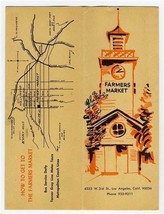 Original Farmers Market Brochure Los Angeles California 1960&#39;s - £19.42 GBP