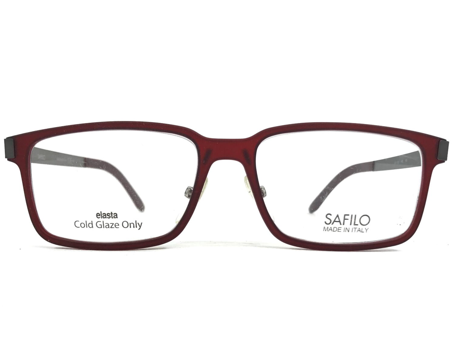 Safilo Eyeglasses Frames Elasta SA1025 HRL Matte Clear Burgundy Gray 51-... - $98.99