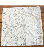Set Pair 2 IKEA Stockholm Blad Black Leaf Cotton Velvet Throw Pillowcase... - £29.40 GBP