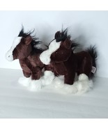 Webkinz Clydesdale Horse Lot Of 2 No Code Plush Stuffed Animal 9” One Shiny - £19.46 GBP