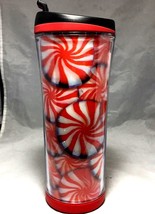 Starbucks coffee 2007 Holiday Red Peppermint candy hologram 16 Oz Tumbler - £5.46 GBP