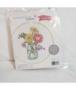 Counted Cross Stitch Mini Kit ~ Dimensions Floral Flower Mason Jar - $11.88