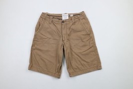 Vintage Aeropostale Mens Size 32 Faded Flat Front Cotton Chino Shorts Brown - £35.00 GBP