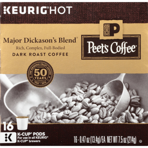 Peet&#39;s Coffee Major Dickasons Blend Coffee 16 to 96 Keurig K cups Pick Q... - $18.70+
