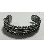 Adjustable Braided Spiral Signed Merla Bond Cuff Bracelet Sterling Silve... - $243.95 CAD