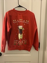 Wasabi &amp; Ginger Kids Christmas Holiday Sweatshirt Size Small S Red - $37.99