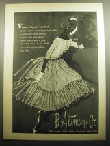 1958 B. Altman & Co. Dress by Jenny Bell Ad - Young Colony's bluebell - $18.49