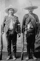 Pancho Villa&#39;s Men Urbino &amp; Iluarte Stand at Attention with Rifles, Bandoliers a - £17.29 GBP+