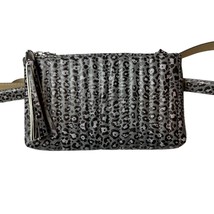 INC International Concepts Quilted Animal Print Convertible Belt Bag Grey L - £18.13 GBP