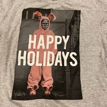 A Christmas Story T-Shirt Happy Holidays Bunny Suit Gray Adult Mens Size Small - £6.25 GBP