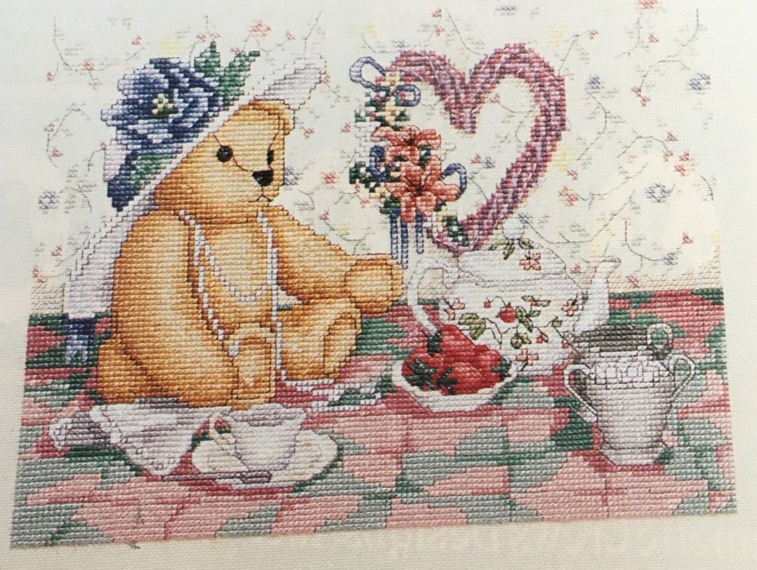 For the Love of Cross Stitch Pattern Magazine Teddy Bear Tea Party March 1992 - $3.99