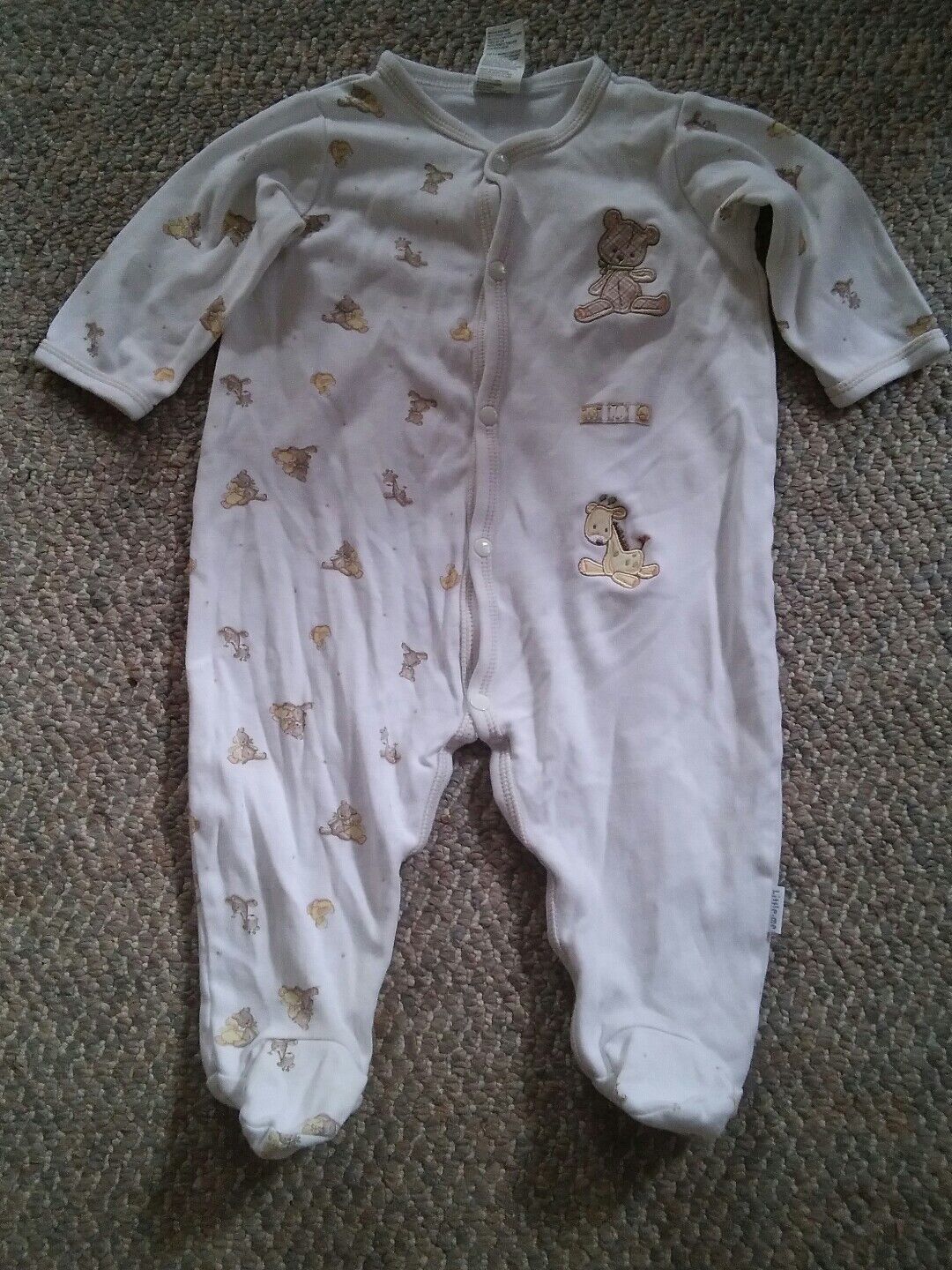 015 Little Me 9 Months Baby Outfit One Piece Long Legs and Sleeves. - $2.99