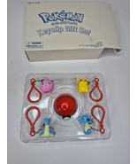 Pokemon Keyclip Gift Set Pokeball Jigglypuff Pikachu Lapras Horsea In Box - $448.84 MXN