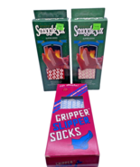 Vintage Snugglesox Snuggle Sox Gripper Slipper Socks Set Lot 3 Pairs NEW... - $68.00 CAD