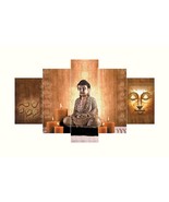 et of 5 Lord Gautama Buddha 3D MDF Framed UV Coated Religious Painting F... - £93.02 GBP