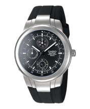 Casio Edifice EF305-1AV Men&#39;s Multifunction Black and Sliver Watch - £43.51 GBP