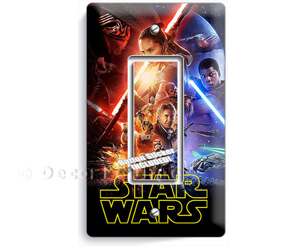 Star Wars force awakens Kylo Ren single light single GFCI wall plate cover child