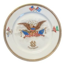 Antique USS California Battleship Limoges China Plate Eagle Flag America... - $467.50