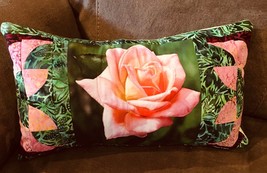 June Peach Rose Pillow - £14.35 GBP