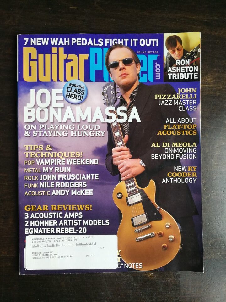 Primary image for Guitar Player Magazine April 2009 - Joe Bonamassa - Al Di Meola - 1023