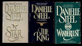 LOT of THREE paperback books by DANIELLE STEEL * the Ring, Star, Wanderlust - $3.47