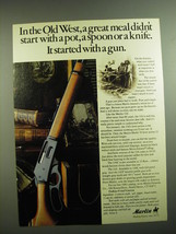 1982 Marlin 336 Rifle Ad - In the Old West, a great meal didn&#39;t start with - £15.01 GBP