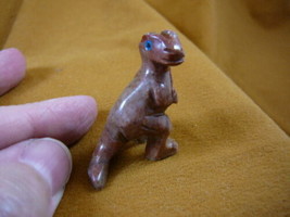 (Y-DIN-TY-19) T-Rex Tyrannosaurus dinosaur carving SOAPSTONE FIGURINE lo... - £6.84 GBP