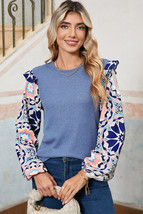 Sky Blue YOU DESERVE TO BE HAPPY Graphic Drop Sleeve Sweatshirt - $25.65