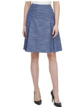 Tommy Hilfiger Womens Blue Lined Knee Length Wear To Work A-Line Skirt 14 - £32.95 GBP