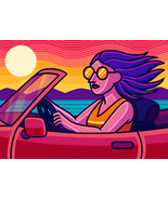 Digital Wall Art - Title: The Wind In Her Hair - $4.49