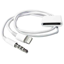 8Pin 3.5mm to 30P Dock Converter Adapter Charger Cable For iPhone 5 6 iPad iPod - £4.47 GBP