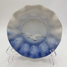 Bing &amp; Grondahl Seagull 7” Round Ruffled Scales Bowl Dish #227 Gold Rim ... - $67.50