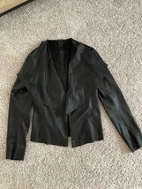 Zara Jacket Faux Leather Size XS Black - £21.86 GBP