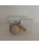 MICHAEL KORS SHEARLING POM POM KEY CHARM IN GOLD / NATURAL COLOR NWT - $54.99