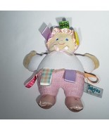 Taggies Signature Mary Meyer Pink 8&quot; Baby Plush Doll Lovey Satin Tags - £7.99 GBP