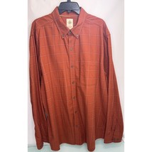 The Territory Ahead Men Shirt Long Sleeve Button Up Dark Orange Plaid XXL 2XL - £19.76 GBP