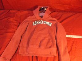 VINTAGE ABERCROMBIE &amp; FITCH RED SKI CLUB '92 WOMEN'S PULLOVER HOODIE SWE... - $23.83