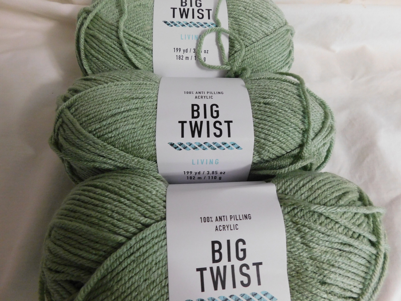Big Twist Living Sage lot of 3 Dye Lot 195969 - $25.49