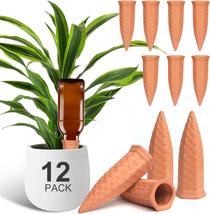 Plant Self Watering Stakes 12 Pack Terracotta Watering Spikes for Indoor and Out - £25.74 GBP